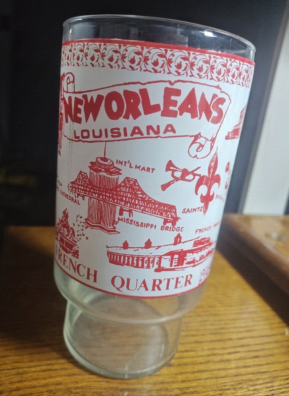 Vintage New Orleans Louisiana Souvenir Beer Glass